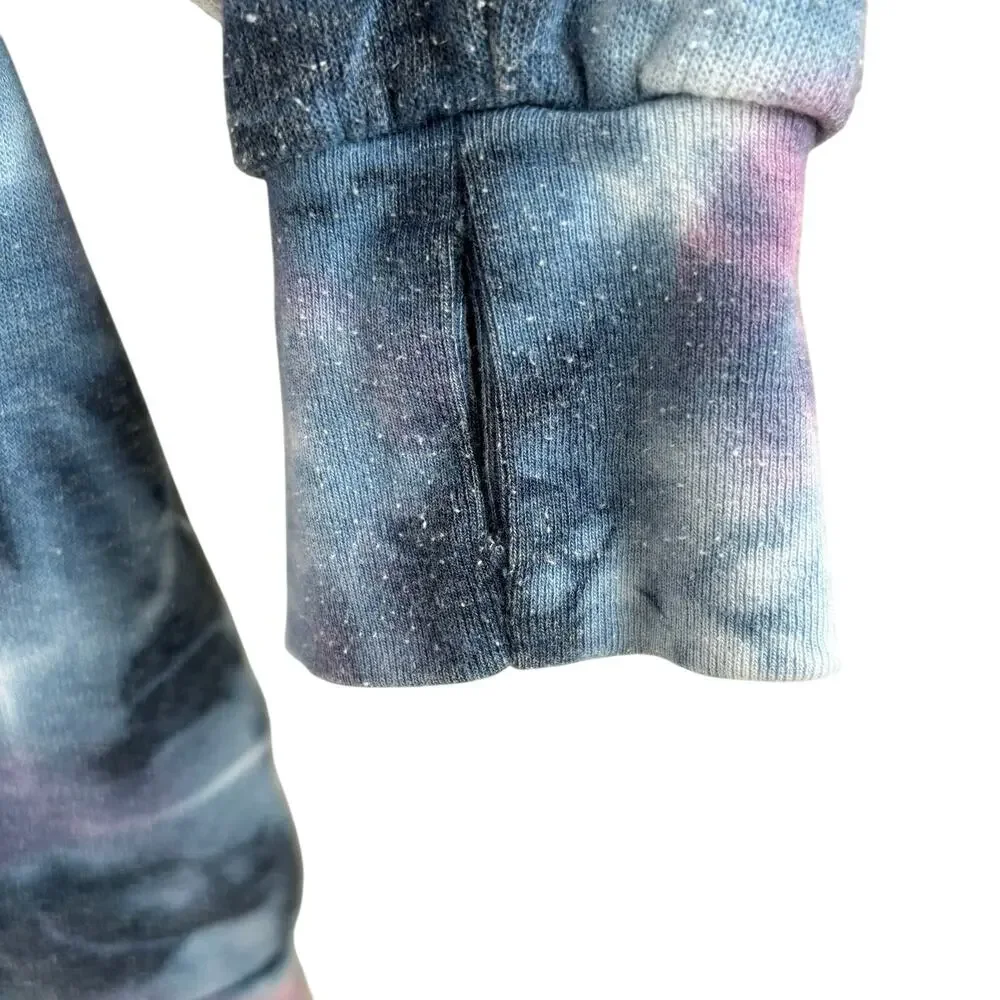Aviator Nation Women's Small Ninja Pullover Hoodie Tie Dye Kangaroo Pocket - Picture 7 of 9